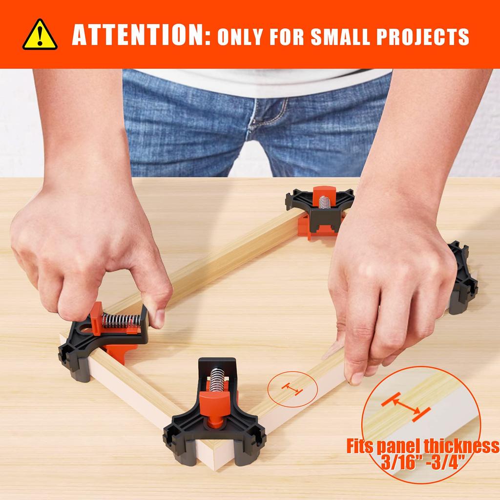 2/4pcs 90 Degree Positioning Squares Right Angle Clamps for Woodworking Corner Clamp Carpenter Clamping Tool for Cabinets