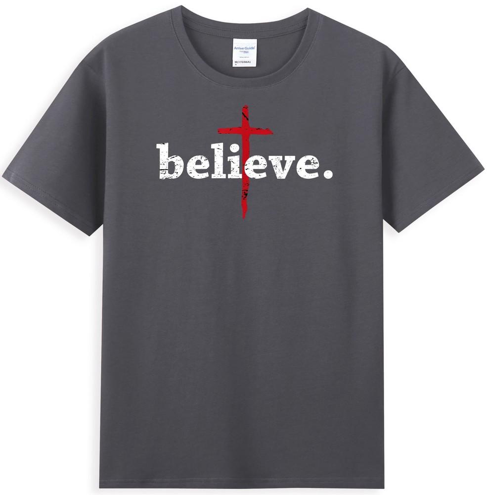 Believe In Cross Jesus Christ Christian Bible Faith God Unisexs TShirt