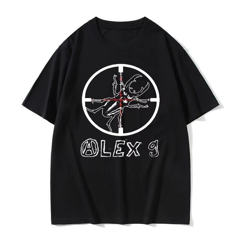 

мужская одежда 100% Хлопок Футболка Alex G Смешной Мем Принт Американский Певец Повседневный Уличная Мода Хипстер Модный Оверсайз рубашка S разноцветный