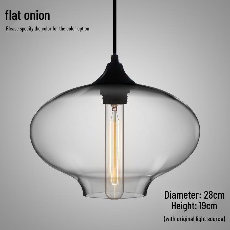 Nordic Retro Glass Pendant Light for Bar, Cafe, or Restaurant – Simple, Creative Single Head Lampshade Lighting