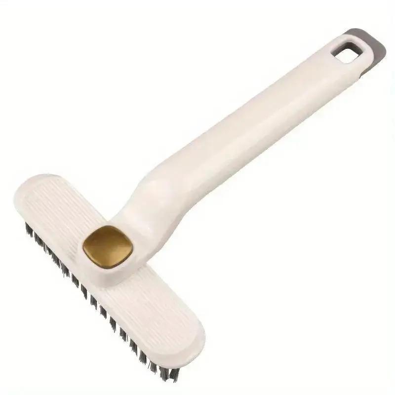 1 Pcs Household Portable Rotating Crevice Brush With No Dead Corners Bathroom Toilet Hard Bristled Handheld Tile Floor Brush