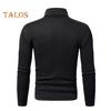 Spring Autumn Men Fitness Top Slim Fit High Collar Stretchy Long Sleeves Solid Color Pullover Fitness Sport Top Winter Bottoming Clothes