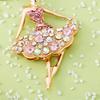 Ballerina Rhinestones Keychain Sparkling Ballet Dancer Key Ring for Women Girls Elegant Car Accessory Bag Charm Romantic Gift for Dancers Birthday