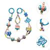 Keychain Keyring Phone Lanyard Lovely Cute Beaded Charms for Gift Kids Blue