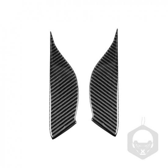 For Z4 E85 03-08 Center Console Water Cup Holder Side Carbon Fiber Trim 2Pcs