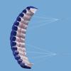 1.4m Colorful Double Flying Line Wing Kite Stunt Power Kite Soft Giant Flying Kite Sports Beach Kite