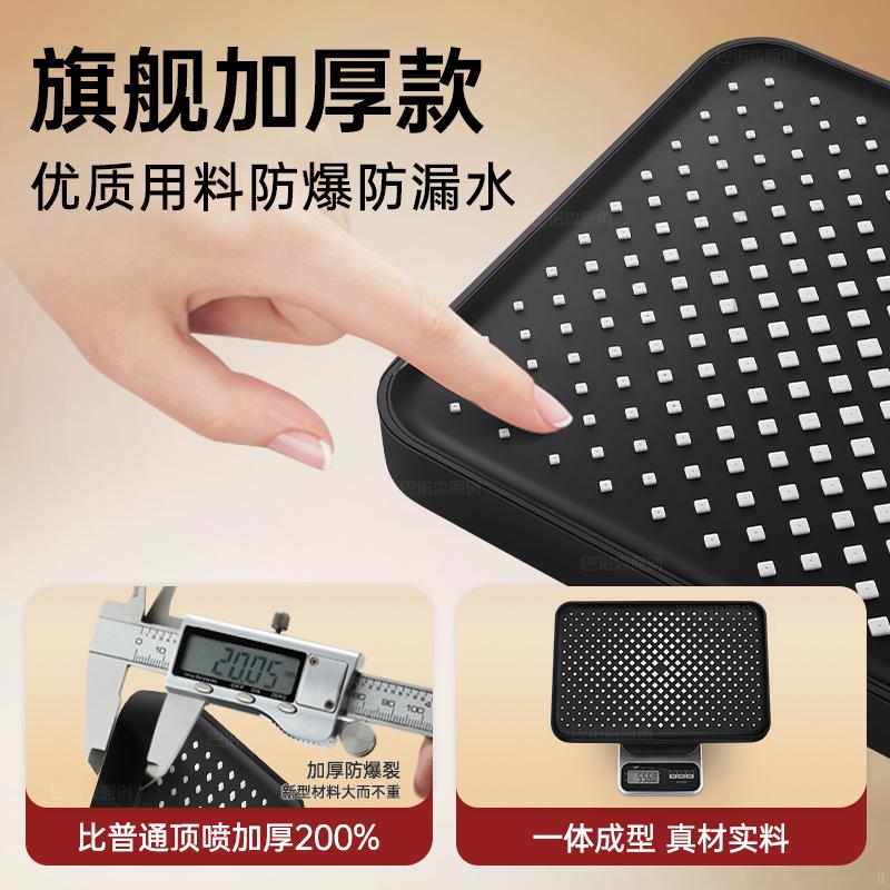 13 Inches Super Big Panel Ceiling Mounted Supercharge Shower Head Set 3 Modes High Pressure Large Flow Rainfall Bathroom Shower