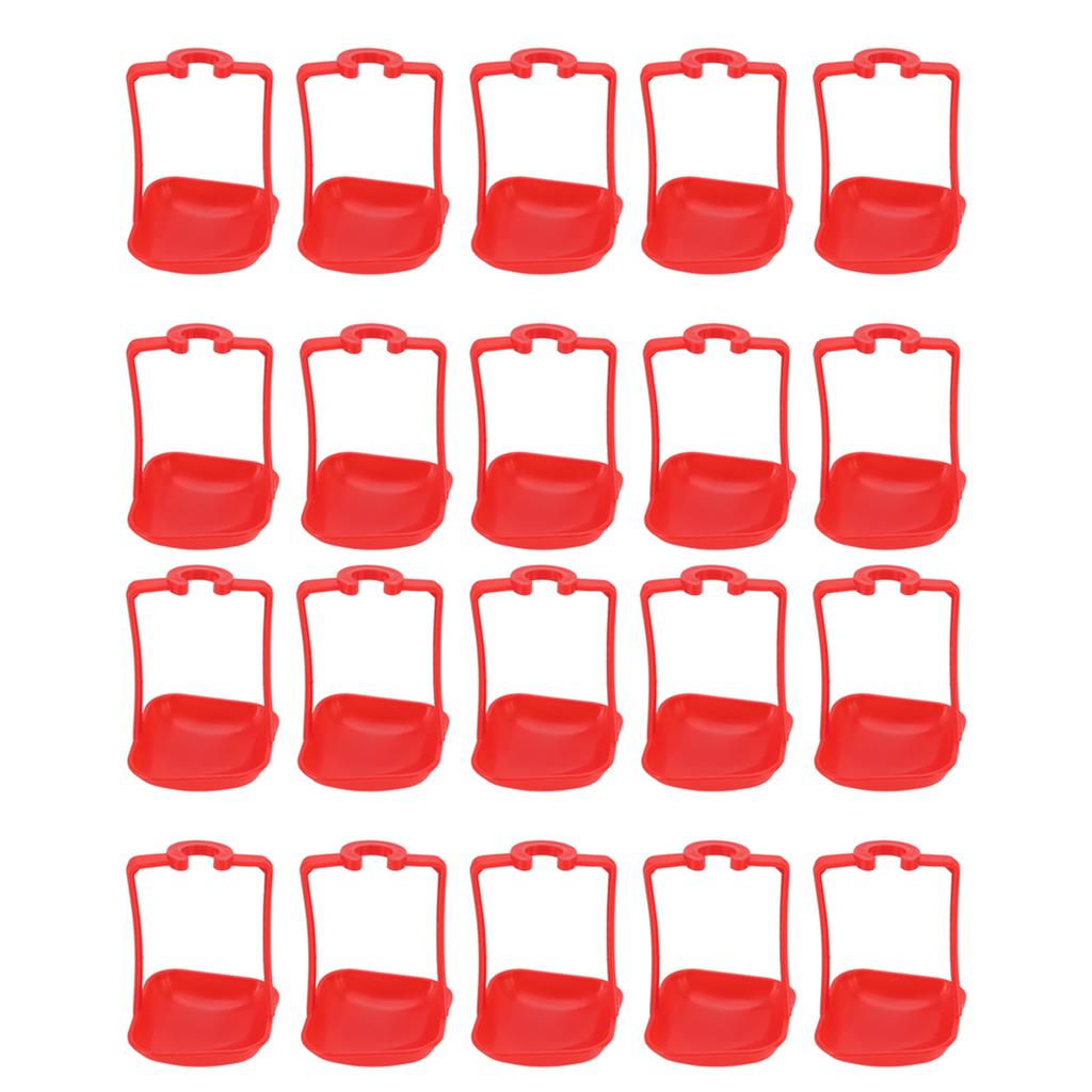 20Pcs Chicken Automatic Waterer Cups Rust Proof Bright Color Chicken Drinking Cups for Farm Red