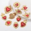 Yori 5Pcs 18K Gold PVD Plated Oil Drop Small Pendant Bracelet Necklace Creative DIY Pendant Accessories Wholesale Jewelry