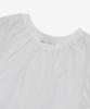 MIND BRIDGE WOMEN [W] Sheer Shirred White Short Sleeve Blouse