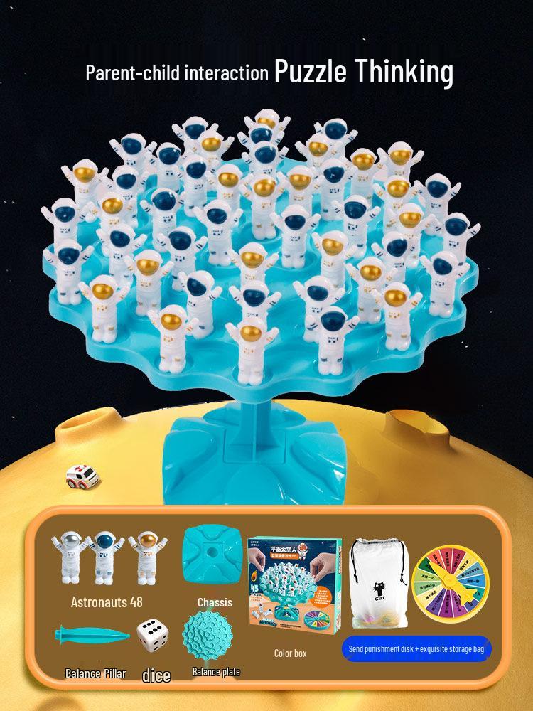 Kids  Balance Astronaut Game: Interactive Two-Player Jenga for Focus & Fun