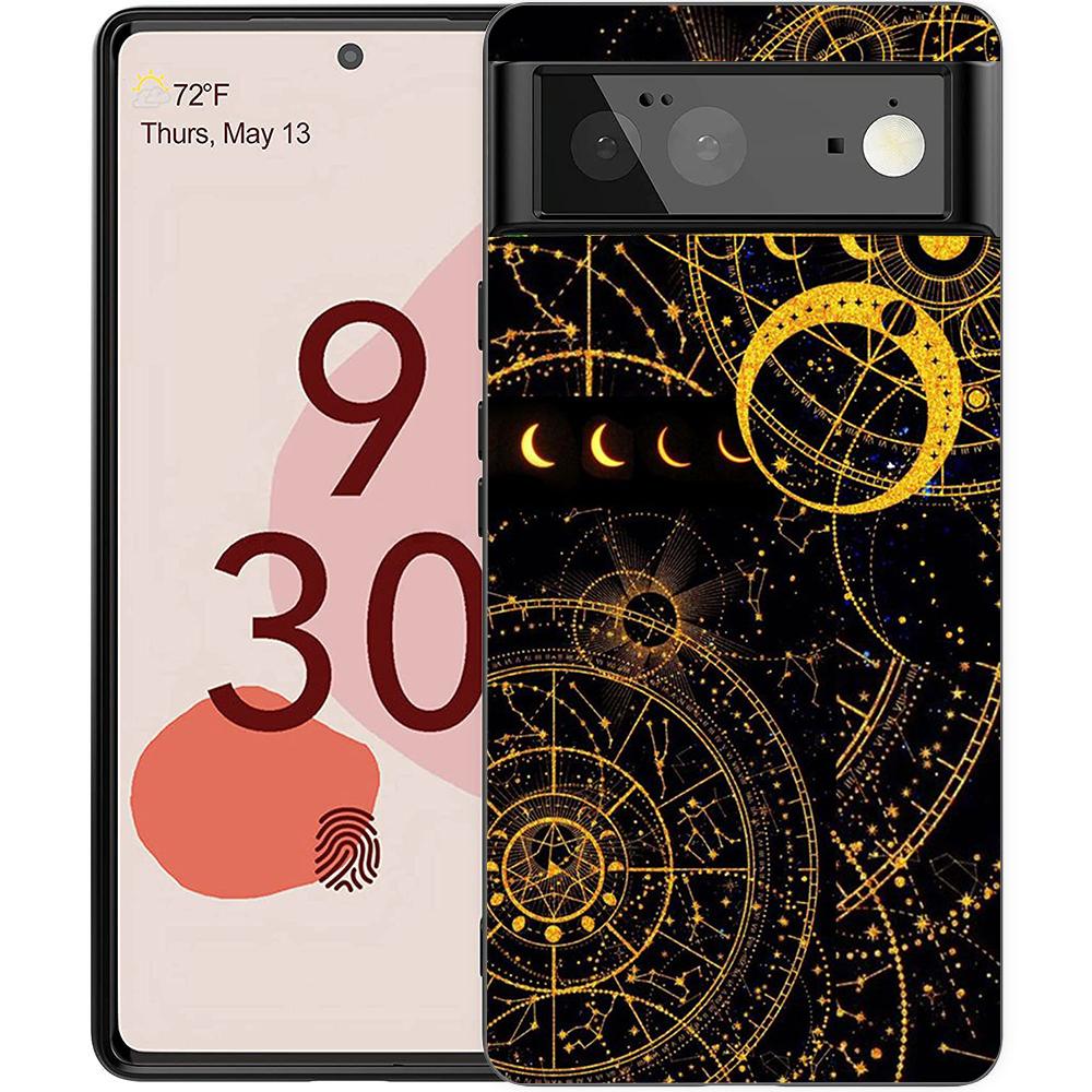 Suns Moons Clouds Astrological Phone Case Cover for Google Pixel 8 7 6 7A 6A Pro 5G Shockproof Silicone 9 Pro XL 8 Pro 5G Shell