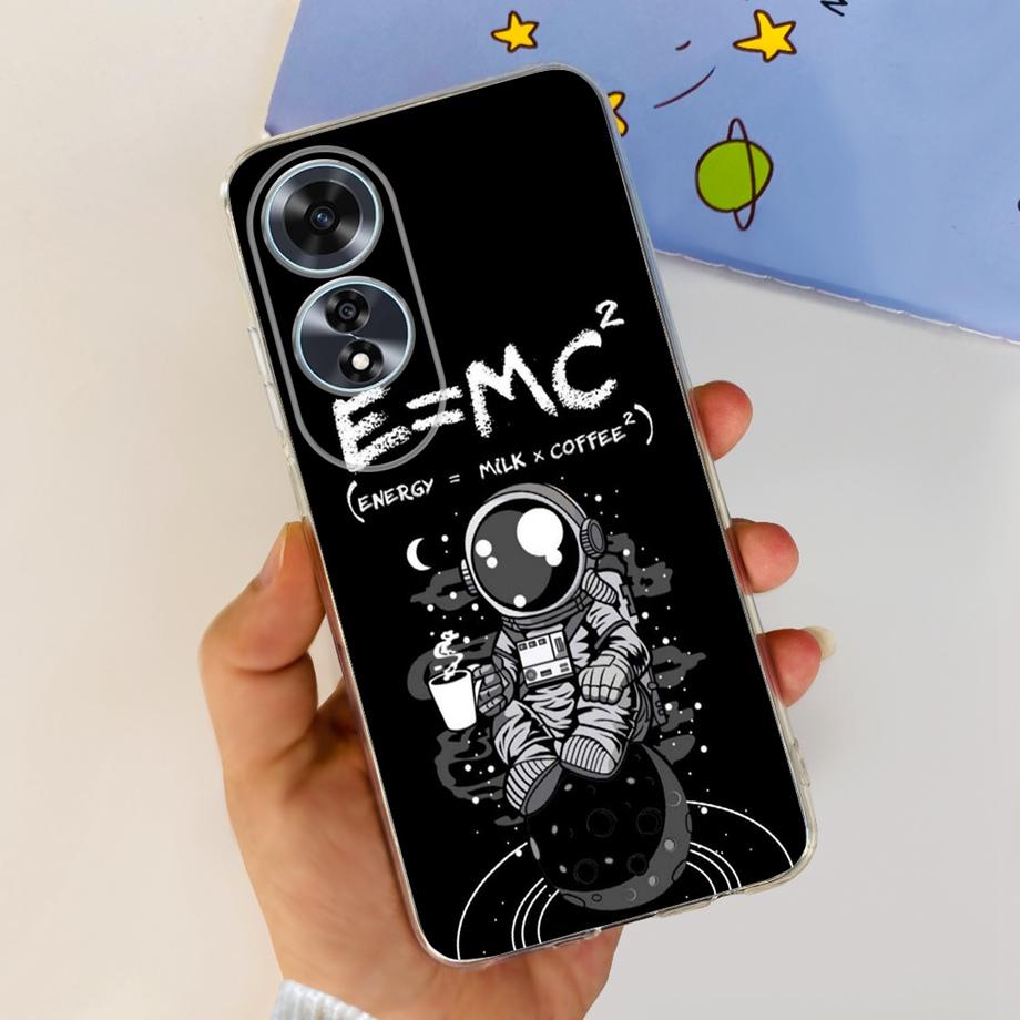 For OPPO A60 Case CPH2631 Phone Coque Transparent Slim Soft Silicone Back Cover oppoA60 A 60 Funda Flower Butterfly Love Heart
