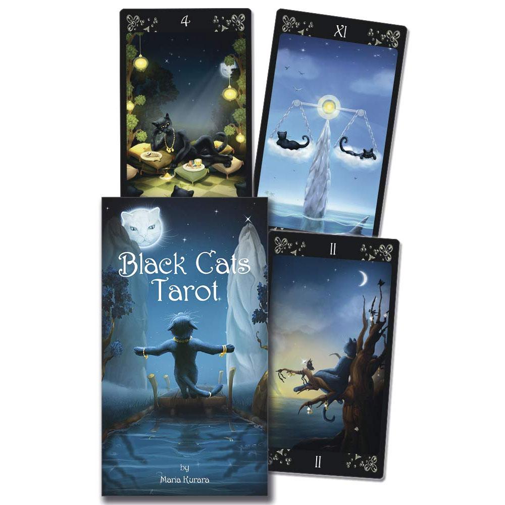 Black Cats Tarot Deck Leisure Party Brettspill Fortune-telling Prophecy Oracle Cards