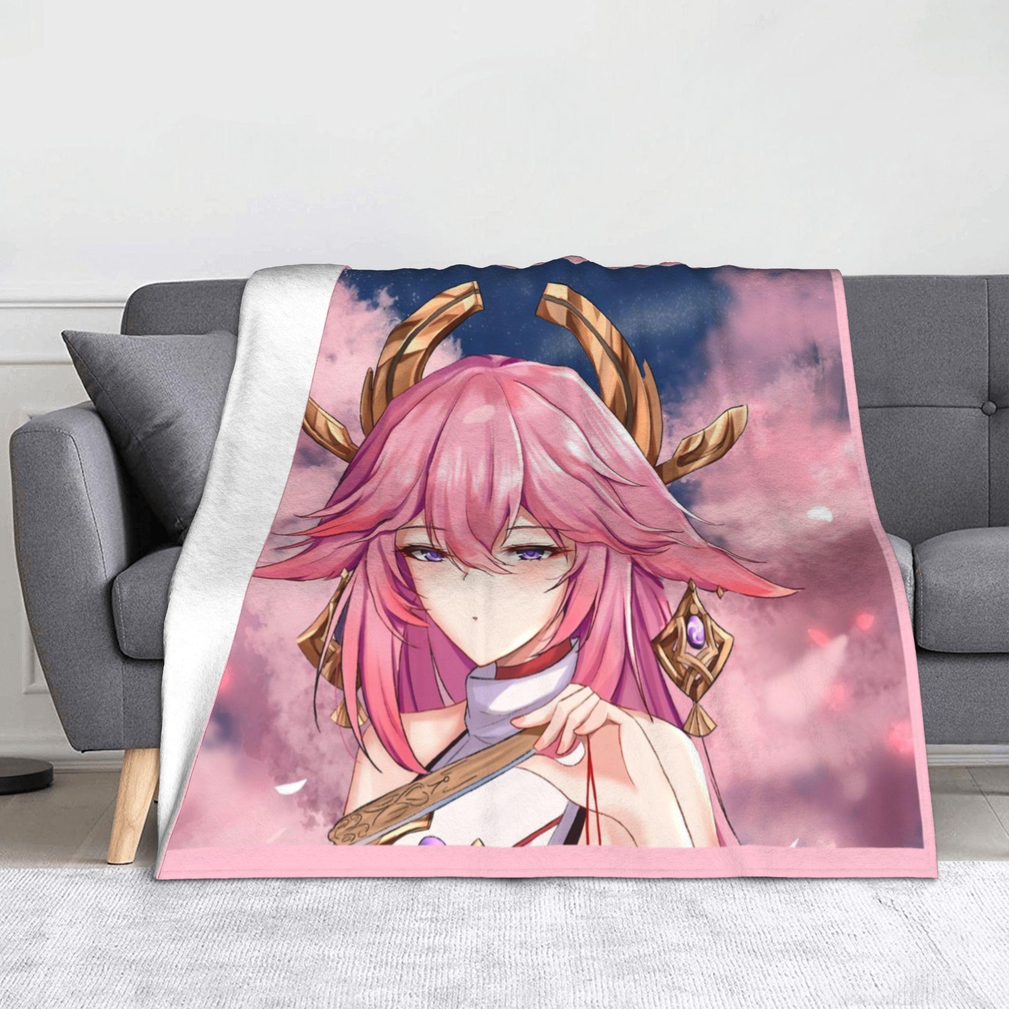 

Gorou Genshin Impact Game Blanket Fleece All Season Multi-function Soft Throw Blankets for Home Couch Plush Thin Quilt 100x150cm
