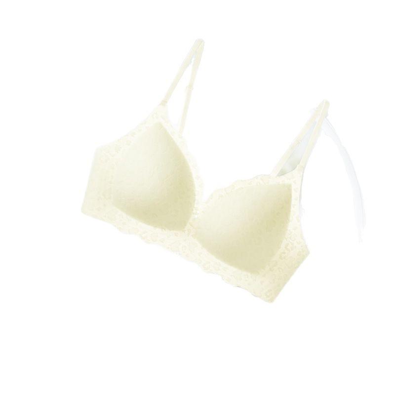 New summer small floral lace thin comfortable gathering seamless fit lift anti-sagging text