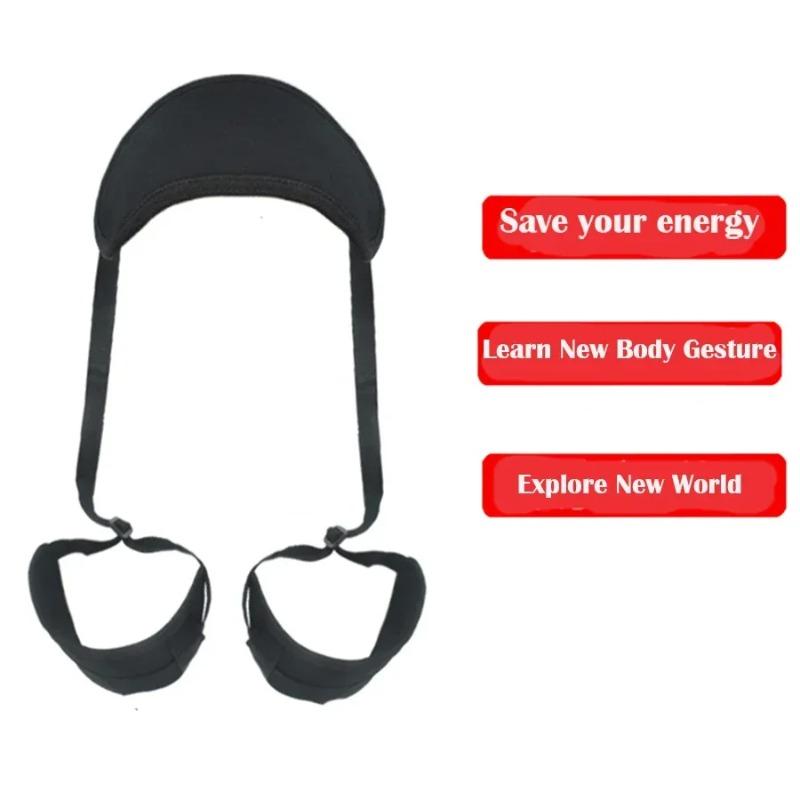 Adjustable  Thigh Restraint Kit for Couples – Erotic Bondage Set with Leg Spreader, Blindfold & Neck Support Pillow