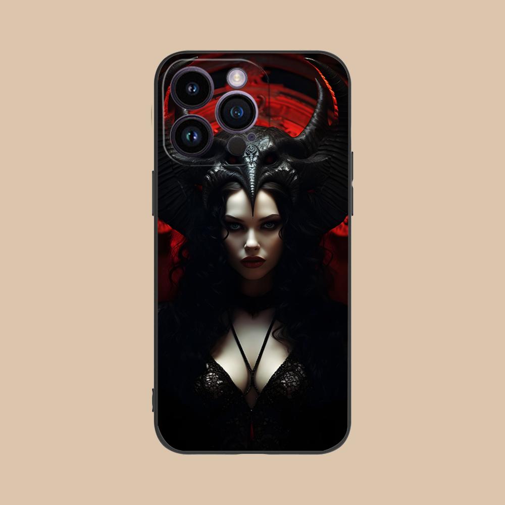 

Dark Goddess Lilith Phone Case for iPhone 17 16 15 14 13 12 11 X XR XS 8 7 Air Pro Max Plus Mini Soft TPU Shockproof Cover iPhone 7 Plus