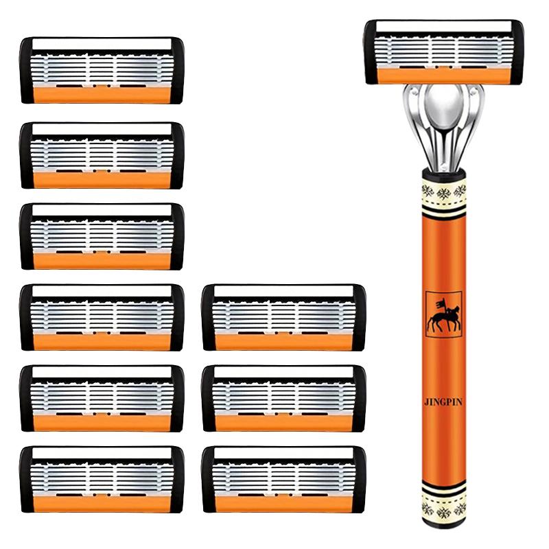 Shaver Brand New Design  Razor Shaving Six Layer Shaver Reusable Razor Imported Blade Multi Tool Head Change