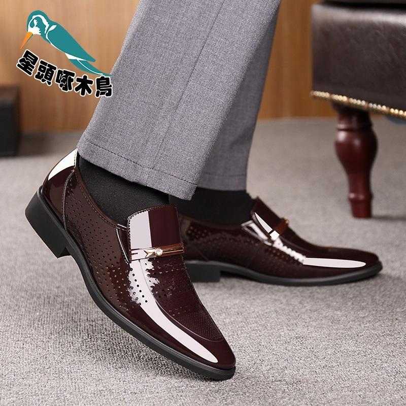 Sleeve overshoes summer leather sandals business breathable summer casual shoes