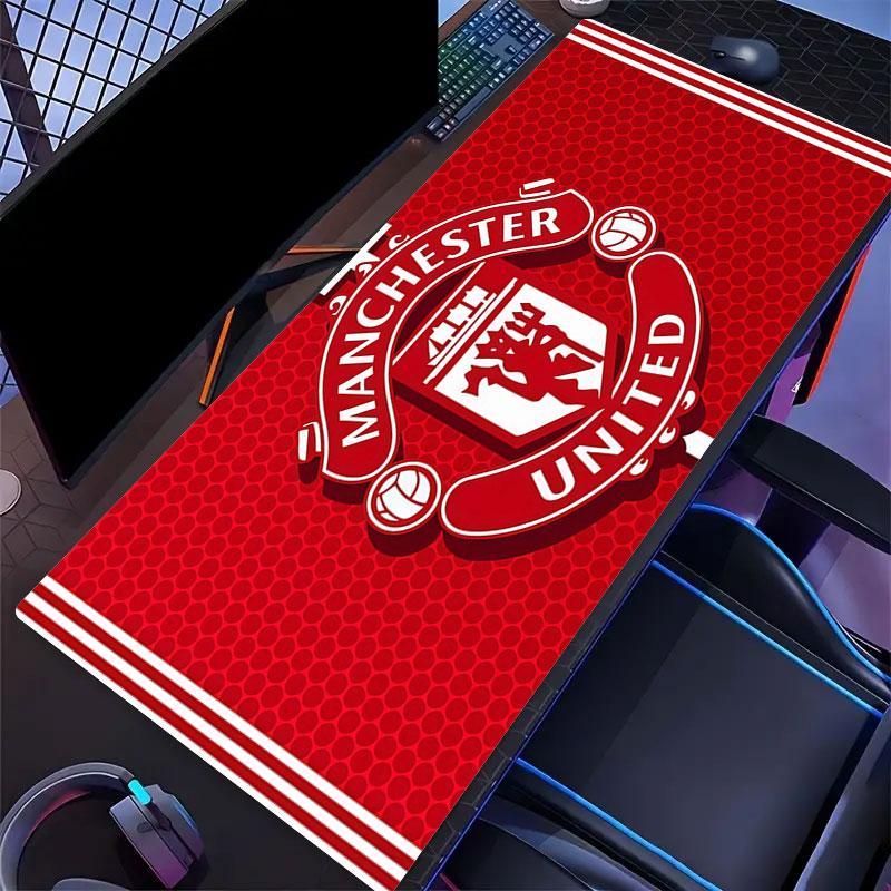 Man United Mouse Pad, Large Gaming Desk Mat, Non-slip XXL Mousepad for Laptop & Tablet, Mini PC Playmat with Stitched Edges