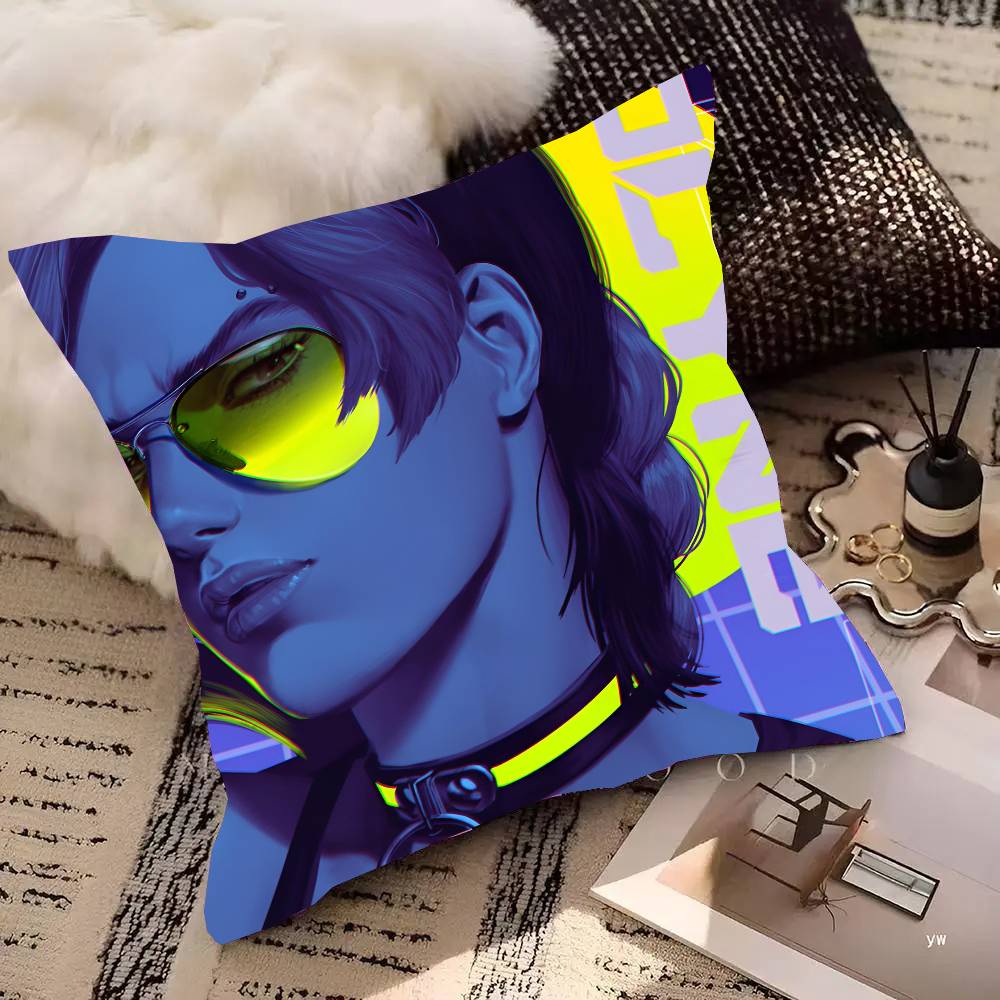 Anime JoJo's Bizarre Adventure Jolyne Cujoh Pillow Case Square Pillow Bedroom Sofa Leisure Comfort Cushion Car Home Decoration
