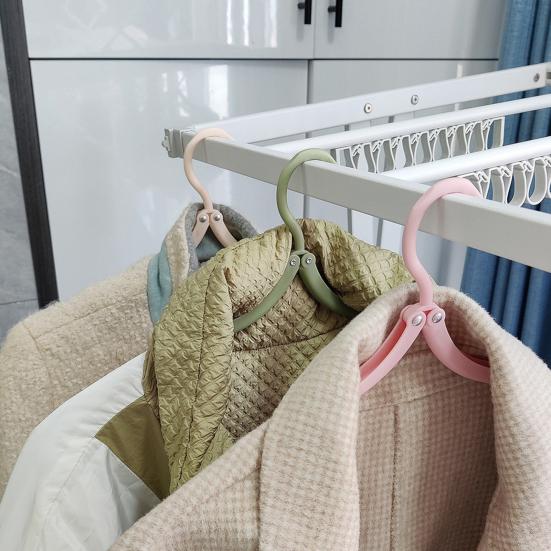 Folding Rack Storage with Hook Head Clothes Bag Closet Organization Accessory
