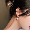 1 Paar Piercing helle Farbe Frauen Ohrringe einfache Faux Perle Anhänger