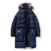 Large Size Men's Jacket Winter Hooded Cotton Jacket Mid-length Cotton Jacket Thickened Warm Large Wool Collar Cotton Jacket