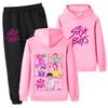 PB1217-2 Kids Boys Girls Kpop Mira Zoey Rumi Sajaboys Double-sided Print Long Sleeves Hoodie Pants Trousers Clothes Sets