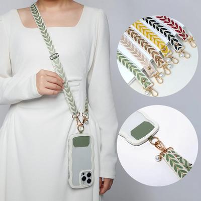 Verstellbares langes Handy-Lanyard Crossbody Karten-Halsband-Clip Hänge-Lanyard Perlen-Hängeornamente Anhänger Anti-Verlust-Lanyard