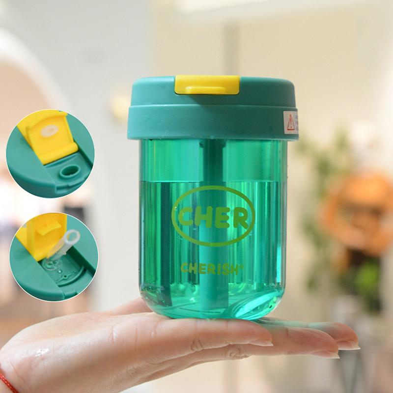300Ml Mini Straw Water Bottle Anti-Fall Cute Coffee Tea Cup Drinkware Outdoor Portable Sport Water Bottle Cup