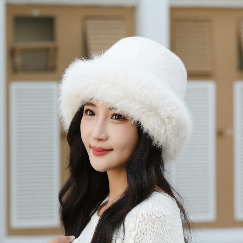 Hat for Women Autumn and Winter Plush Fashionable Fisherman Hat Small Face Warm Cute Ear Protection Lei Feng Hat