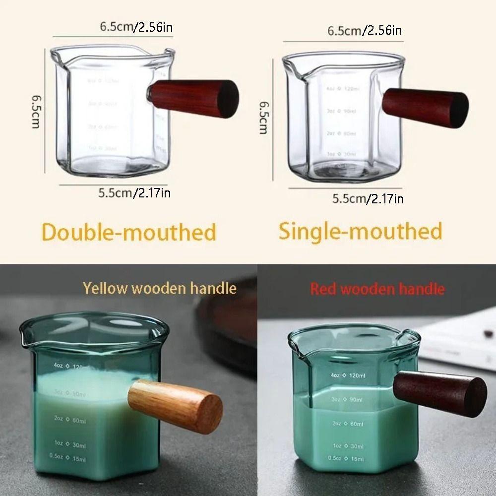 Glass Espresso Measuring Cups 120ml Coffee Cups Sauce Cup Frothing Pitcher Cup  Kitchen