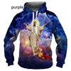 Christian God Jesus Cross Hettegenser 3d-trykk Gensere Mann/Kvinne Genser Harajuku Streetwear mote barn hettegensere herrejakke