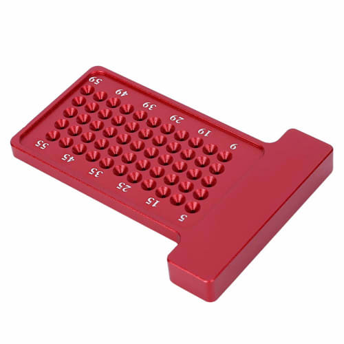 T-square, T-ruler, direct marking, aluminum, high-precision carpenter's marking tool, right-angle gauge, measurement tool (red)