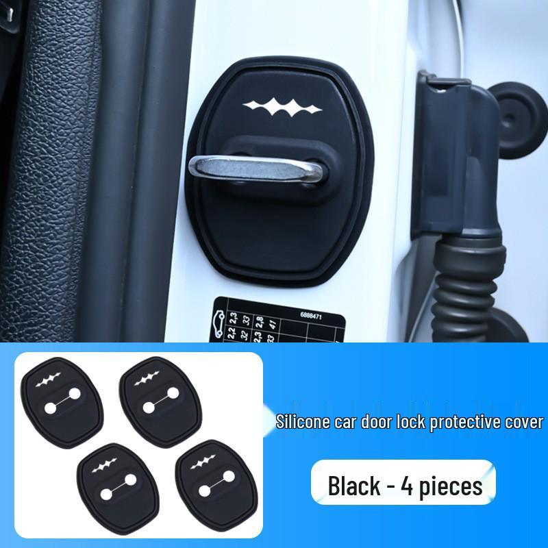 Silicone Car Door Lock Cover, Waterproof Buffer Pad for Equation Leopard Titanium 7/3/5/8