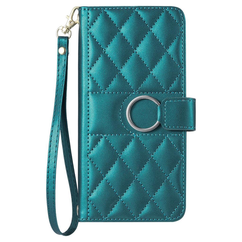 Suitable for Samsung S25 Small Fragrance Crossbody Card Bag Mobile Phone Case S24 Diamond Card Flap Leather Case Women's Leather Case