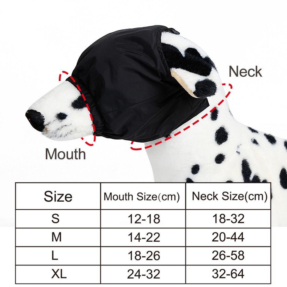 New Nylon Dog Calming Cap Black Grooming Pet Anxiety Mask Muzzle Dog Blindfold Pet Accessories