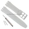 Soft Silicone Bracelet for Swatch 12mm 16mm 17mm 19mm 20mm Colorful Transparent Watchband Watch Strap Replacement with Tool