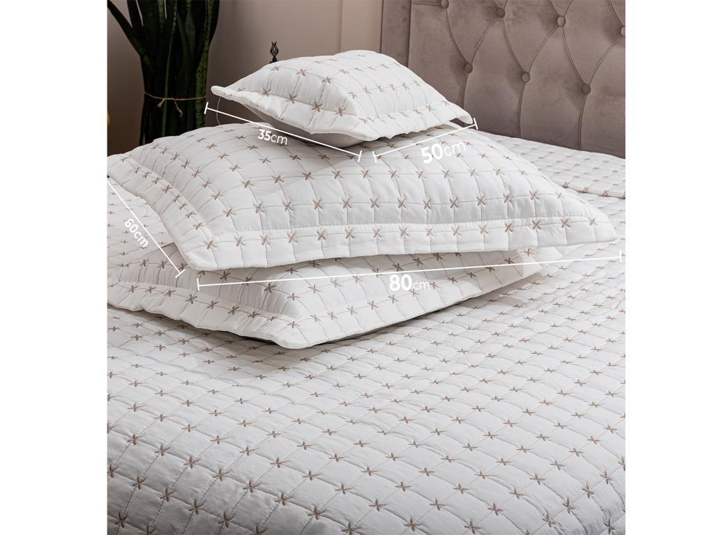 Krém na dvojitý prošívaný přehoz Yıldız