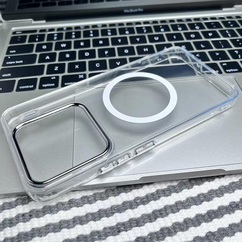 Case For Infinix Note 40 Pro Plus 5G Note40 4G Magnetic For MagSafe Transparent Phone Back Cover Protect Shell Shockproof Bumper