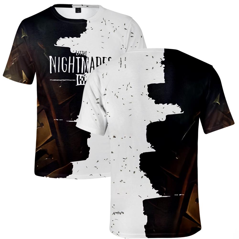 

Футболка Little Nightmares 3 Creepy Horror в стиле хип-хоп для мужчин и женщин, топ с принтом аниме, футболки в стиле Харадзюку, модная летняя футболка