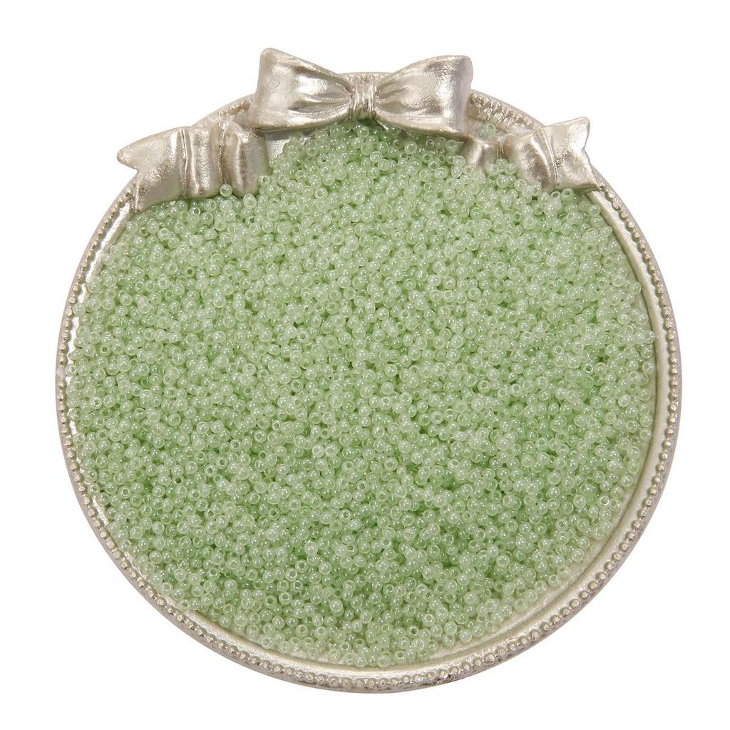 2mm Imitation Jadeit Creme Hirseperlen für DIY Armbänder & Halsketten