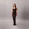 Calvin Klein Ss25 V-Neck Casual Comfortable Simple Sleeveless Nightgown Women Nightgown Space-Black QS7359
