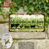 2D Flat, 1pc Vintage Farmhouse Decor Sign - Rustic Farm Life Wall Plaque with Cow, Pig, Sheep