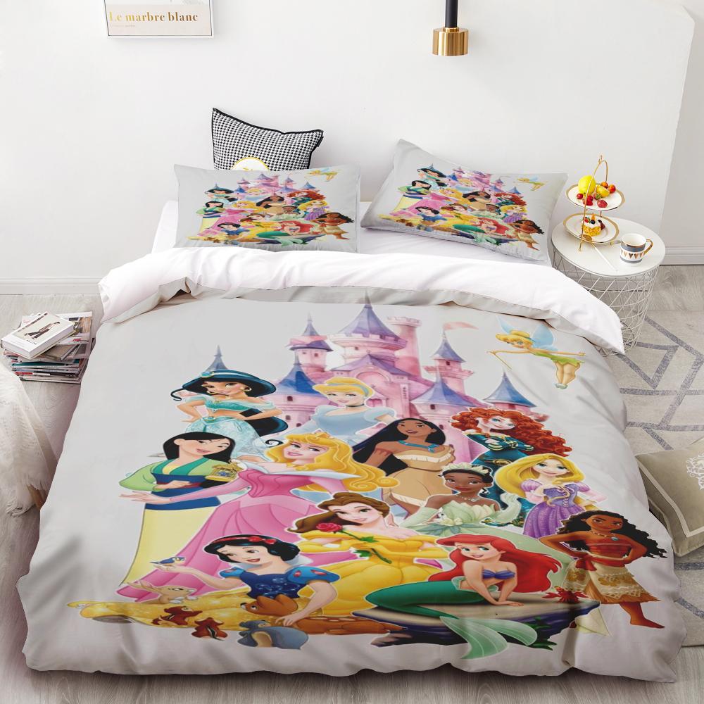 Disney Snow White Duvet Cover Princess Series Set Comforter Bedding Children'S Bedding Set 3-Piece 1 Quilt Cover King Size
