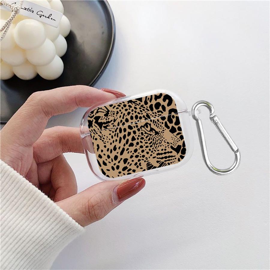 Fashionable Leopard Case For Airpods 4 2 Pro 3 Pro3 Pro2 1 Clear Earphone Cases Cover