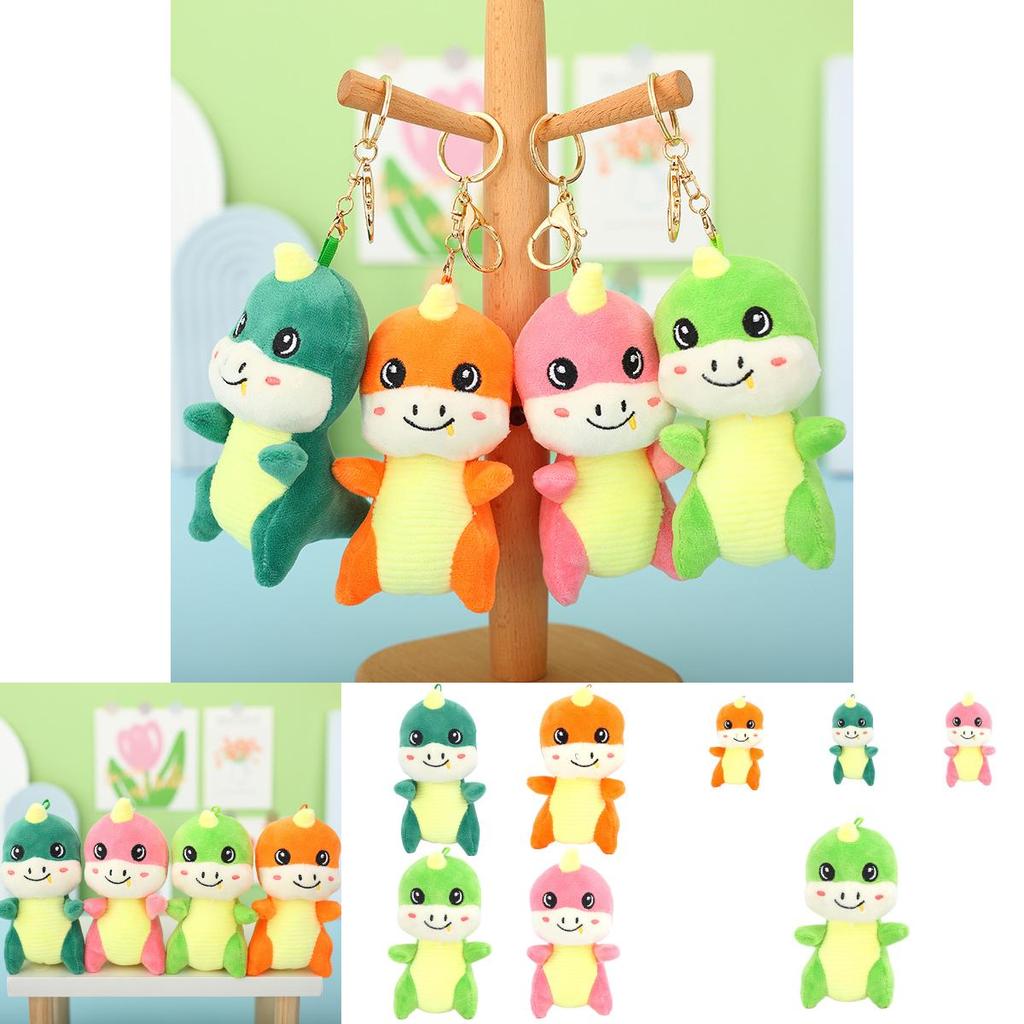 Cute Tiny Dinosaur Baby Plush Keychain Super Soft Crystal Velvet Stuffed