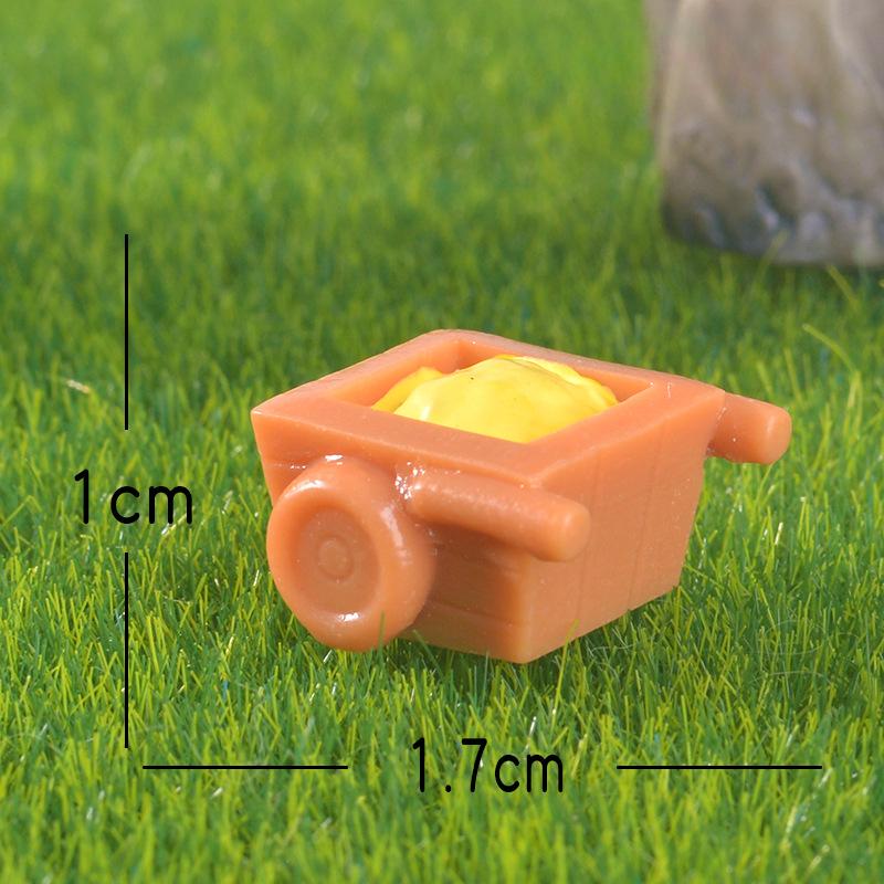 Mikro-Landschaft Niedlicher Kleiner Esel, Bauernhof-Gartenarbeit, Puppenhaus, Landschaftsdekoration, Kunsthandwerkliches Zubehör aus Harz, Kleine Ornamente